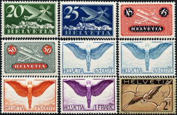 Stamps: F4z-F13z - 1933-1937 Various representations, edition on checkered paper
