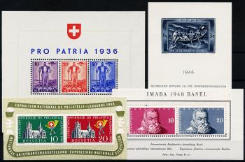 Briefmarken: Lot-Blöcke - 1936- 1955 Verschiedene Blöcke