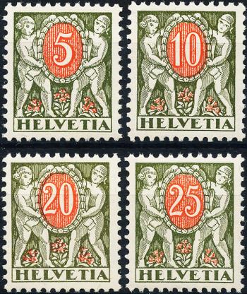 Briefmarken: NP42z-NP46z - 1934 Kinder mit Wertschild, geriffeltes Papier