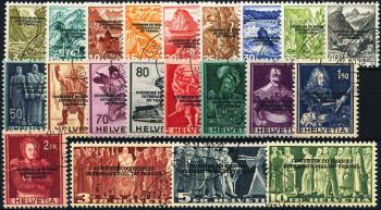 Briefmarken: BIT63-BIT83 - 1944 Geänderter dreizeiliger Aufdruck