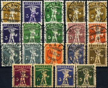 Briefmarken: 117-183 - 1909-1930 Faserpapier
