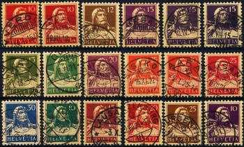 Briefmarken: 126I-184 - 1914-1930 Sämisches Faserpapier