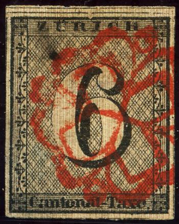 Stamps: 2S - 1843 Canton Zurich 6