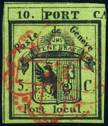 Briefmarken: 4L - 1843 Halbe Doppelgenf