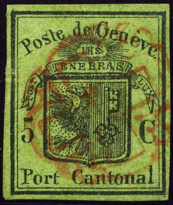 Francobolli: 6 - 1846 Cantone di Ginevra, Grande Aquila