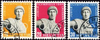 Briefmarken: 259x-261x - 1944 50 Jahre Internat. Olympisches Komitee