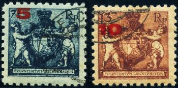 Briefmarken: FL61B-FL62B - 1924 Aufbrauchsausgabe