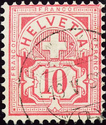 Briefmarken: 55 - 1882 weisses Papier, KZ A