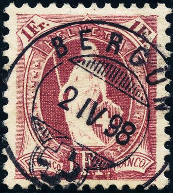 Thumb-1: 71D - 1895, papier blanc, 13 dents, KZ B