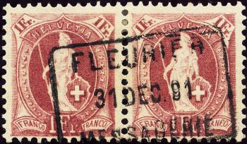 Briefmarken: 71A - 1882 weisses Papier, 14 Zähne, KZ A