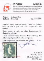 Thumb-2: 67B - 1888, weisses Papier, 11 Zähne, KZ A