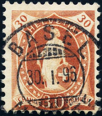 Thumb-1: 68D - 1895, weisses Papier, 13 Zähne, KZ B