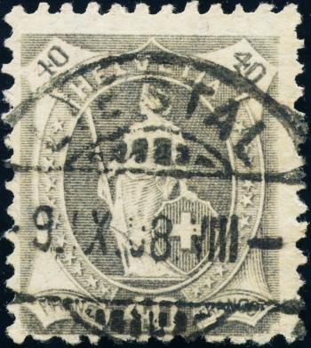 Briefmarken: 97A - 1907 Faserpapier, 14 Zähne, WZ