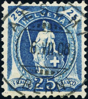 Thumb-1: 95A - 1908, Faserpapier, 14 Zähne, WZ