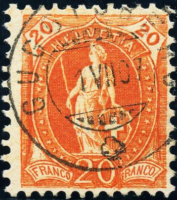 Briefmarken: 86A - 1905 weisses Papier, 13 Zähne, WZ