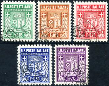 Stamps: C1B-C5B - 1944 2nd edition, perforation 11, small perforation holes, line perforation
