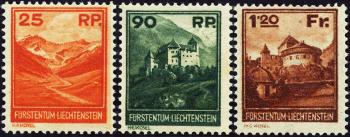 Briefmarken: FL98-FL100 - 1933 Landschaftsbilder in kleinem Format