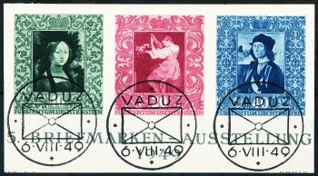 Timbres: W20-W22 - 1949 Exposition de timbres du Liechtenstein