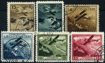 Thumb-1: F1-F6 - 1930, Flugzeuge über Liechtensteiner Landschaft
