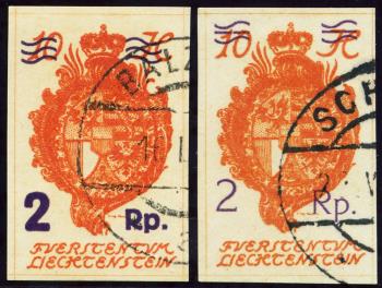 Briefmarken: FL43-FL44 - 1921 Aushilfsausgabe