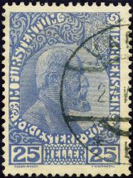 Francobolli: FL3ya - 1916 Principe Johann II, cambio di colore