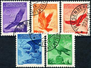 Briefmarken: F9z-F13z - 1936 Adlermotive, geriffeltes Papier