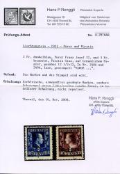 Thumb-2: FL248A-FL249A - 1951, Fürst und Fürstin, Farbänderungen