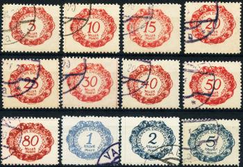 Briefmarken: NP1-NP12 - 1920 Ziffermuster im Oval