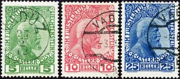 Briefmarken: FL1x-FL3x - 1912 Fürst Johann II, Kreidepapier