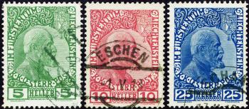 Stamps: FL1x-FL3x - 1912 Prince Johann II, chalk paper