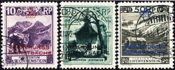 Briefmarken: D2C-D6C - 1932 Landschaftsbilder-Ausgabe 1930 mit zweizeiligem Aufdruck "REGIERUNGSDIENSTSACHE" und Krone