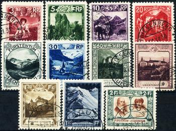 Briefmarken: FL84A-FL97A - 1930 Landschaftsbilder und Fürstenpaar