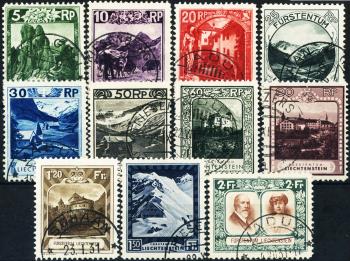 Briefmarken: FL85B-FL97B - 1930 Landschaftsbilder und Fürstenpaar