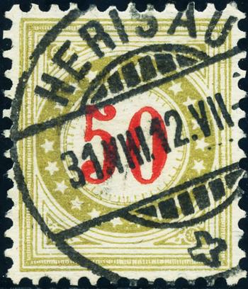 Stamps: NP27B N - 1908 Frame brownish olive, numeral vermilion