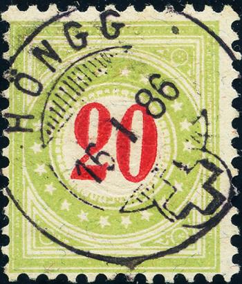 Stamps: NP19IIBK - 1884-1886 Pale green frame, carmine red numeral, Type II