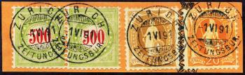 Stamps: NP22Da-NPNII - 1889-1891 Light green frame, crimson digit, 16th-17th c. edition, Type II