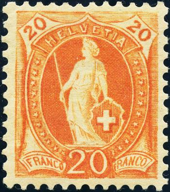 Briefmarken: 66C - 1891 weisses Papier, 13 Zähne, KZ A