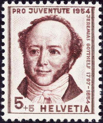 Briefmarken: J153.2.01 - 1954 Bildnis Jeremias Gotthelfs