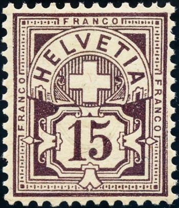 Briefmarken: 64B - 1894 Faserpapier, KZ B