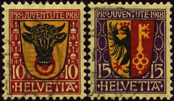 Francobolli: J10-J11 - 1918 Stemma del Cantone