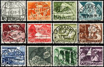 Briefmarken: 297-308 - 1949 Technik und Landschaft