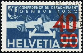 Stamps: F24a - 1936 Aufbrauchsausgabe mit hellrotem Aufdruck