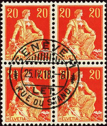 Briefmarken: 108 - 1908 Faserpapier