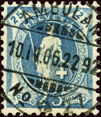 Thumb-1: 93B - 1906, papier blanc, 14 dents, filigrane