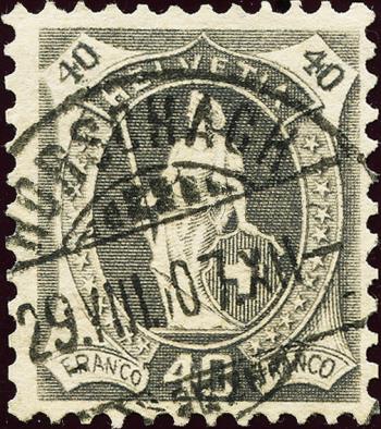 Briefmarken: 89A - 1907 weisses Papier, 13 Zähne, WZ