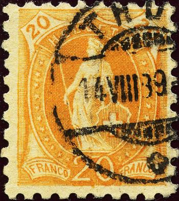 Briefmarken: 66B - 1888 weisses Papier, 11 Zähne, KZ A