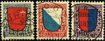 Stamps: J15-J17 - 1920 Canton coat of arms
