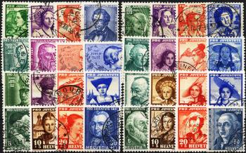Stamps: J73-J104 - 1935-1942 Various representations