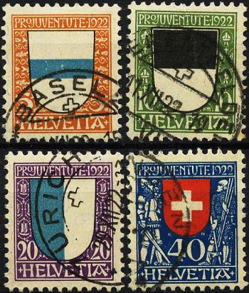 Thumb-1: J21-J24 - 1922, Cantonal and Swiss coat of arms