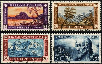 Stamps: J49-J52 - 1929 Landscapes and portrait of Nikolaus von Flüe